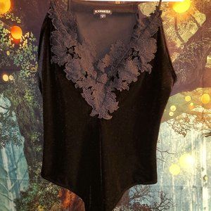 Sexy black velvet bodysuit!